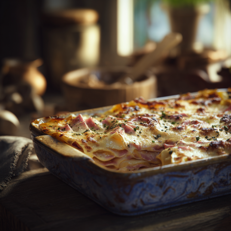 Lasagnes champignons, jambon et fromage – Recette facile et gourmande