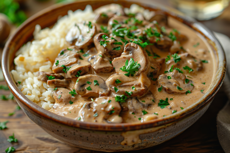 Stroganoff de champignons – Crémeux, rapide et végétarien