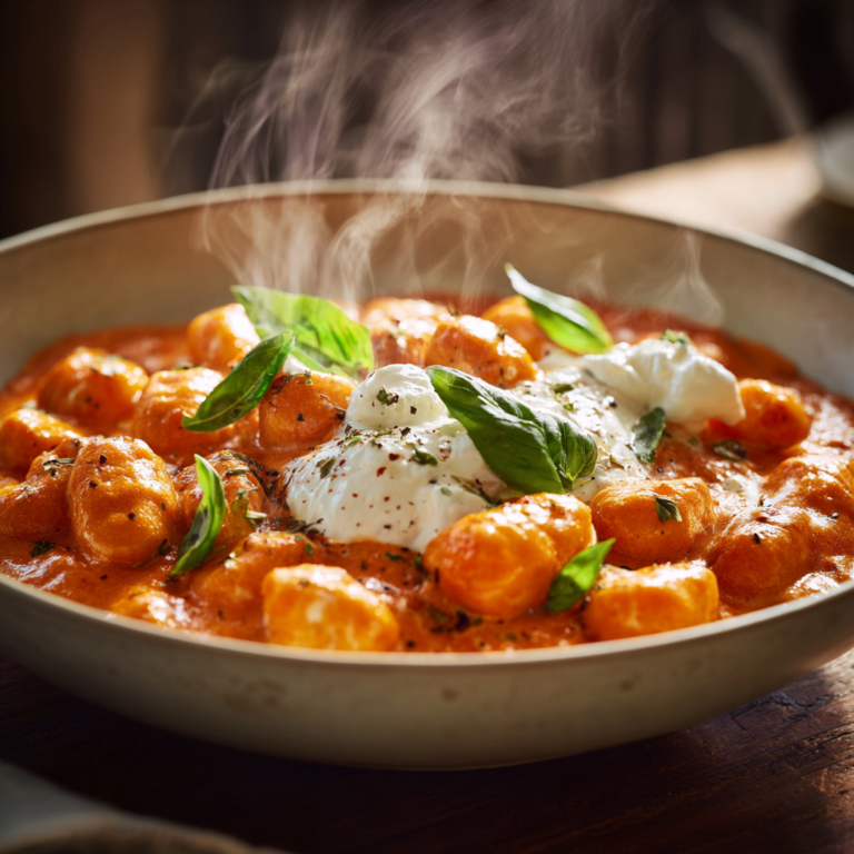 Gnocchis crémeux tomate & burrata – Recette en 30 minutes