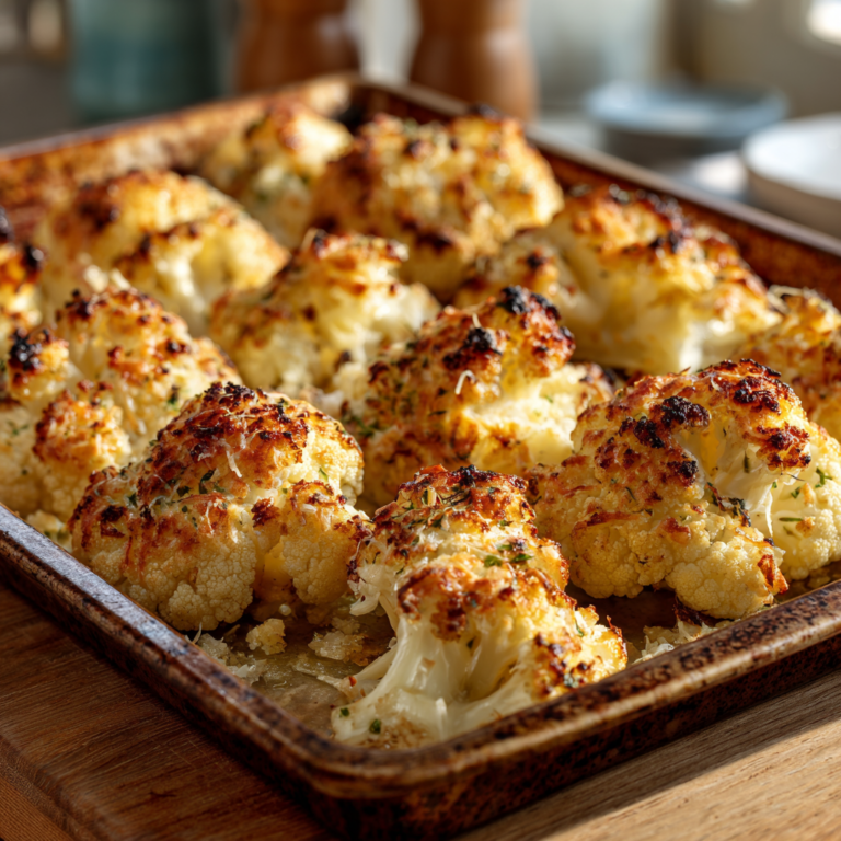 Chou-fleur rôti croustillant au parmesan au four