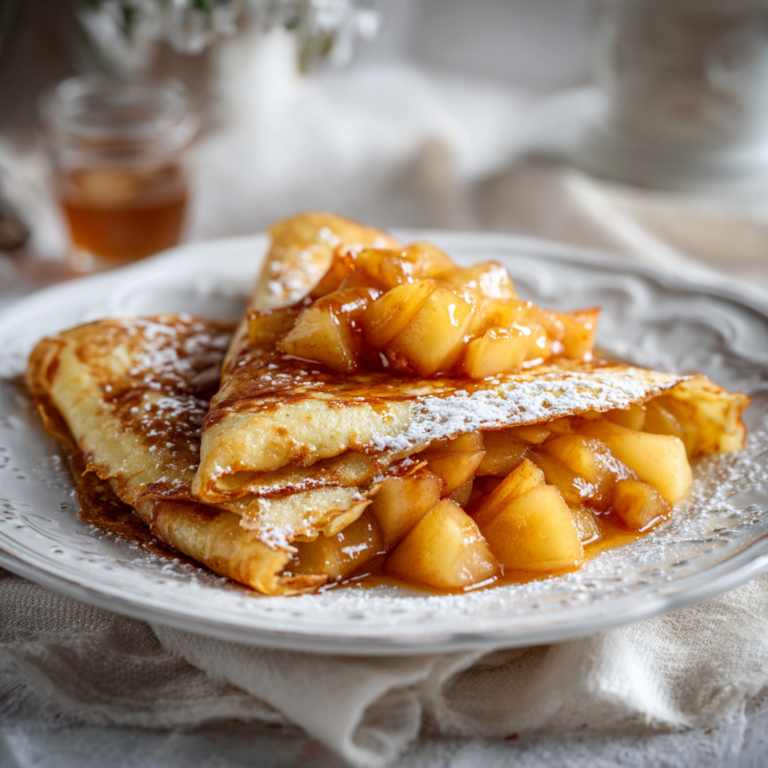 Crêpes aux pommes en 5 minutes – Recette rapide et facile