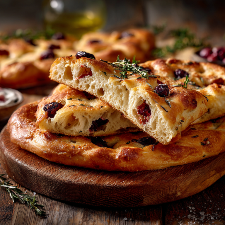Fougasse aux Olives et au Lard – Recette Provençale Facile et Gourmande