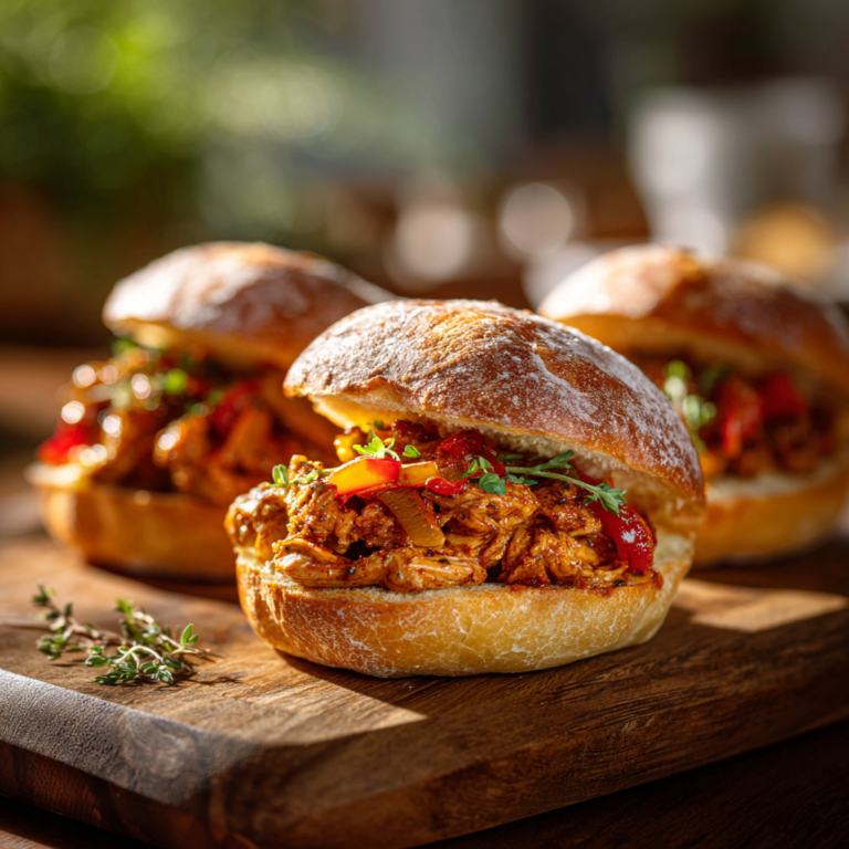 Sloppy Joes au Poulet Cajun – Recette Rapide et Pleine de Saveurs