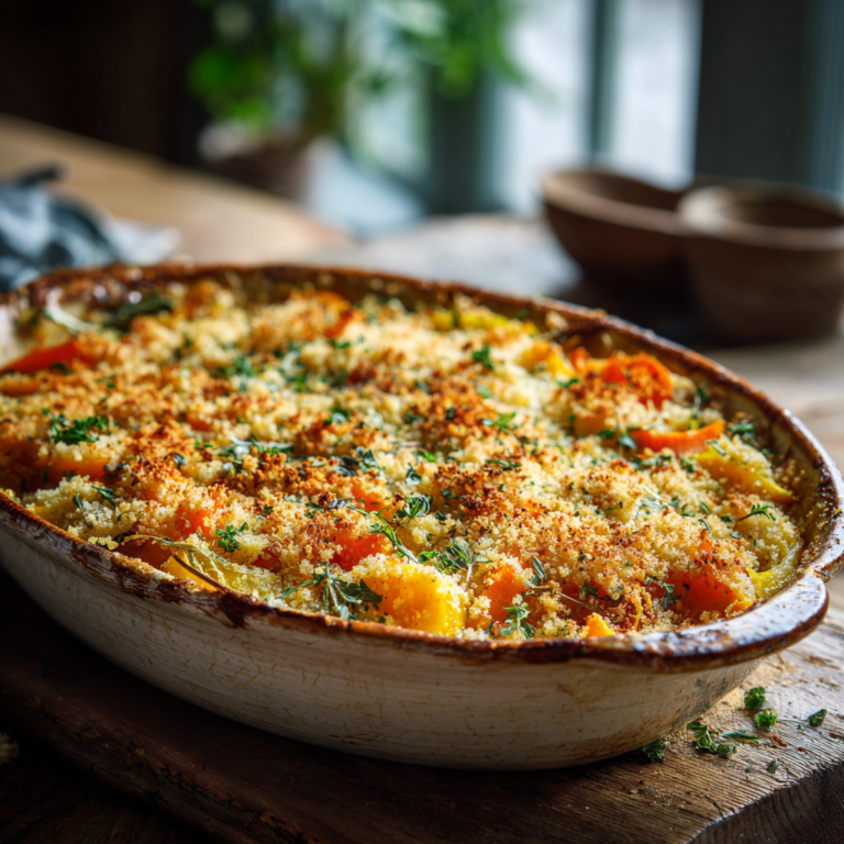 Crumble de légumes d’hiver : recette saine et réconfortante