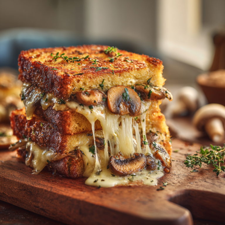 Croque-monsieur gourmand aux champignons : fondant, parfumé et irrésistible