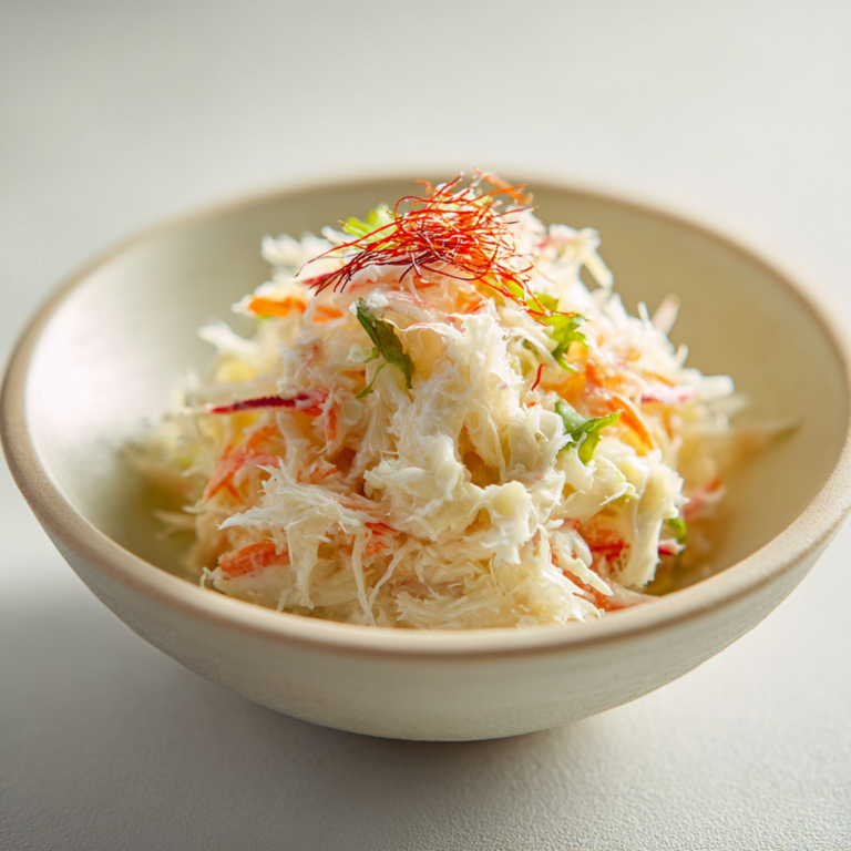Salade de crabe japonaise, fraîche et raffinée
