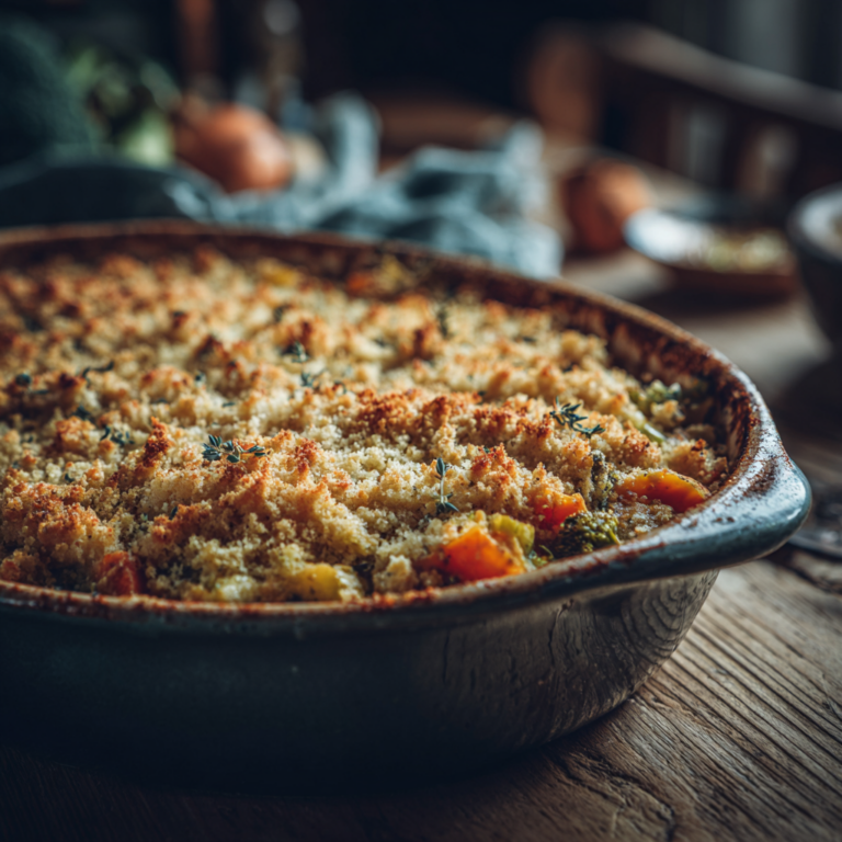 Crumble de légumes d’hiver – Recette salée réconfortante et croustillante